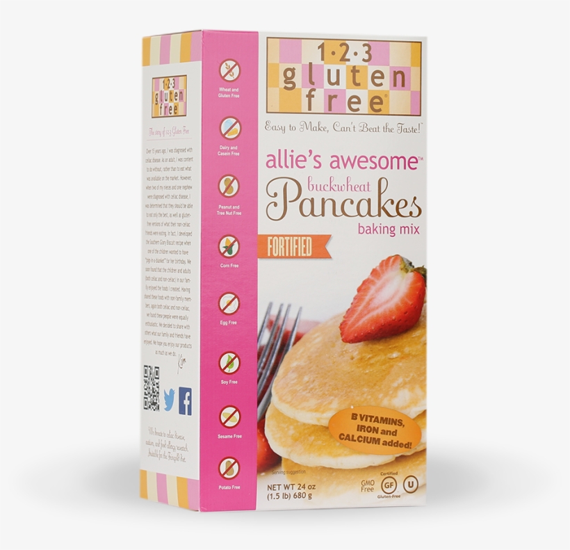 Allie's Awesome Buckwheat Pancakes - 1-2-3 Gluten Free Buckwheat Pancakes, Allie's Awesome, transparent png download