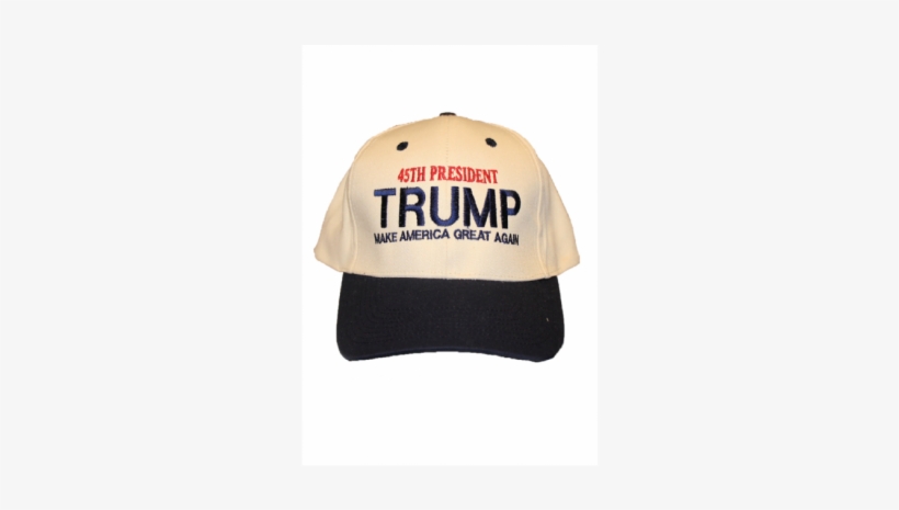 45th President Trump Hat Creme/navy - Donald Trump, transparent png download