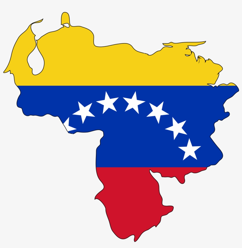 Venezuela Flag Map Png - Venezuela Flag, transparent png download