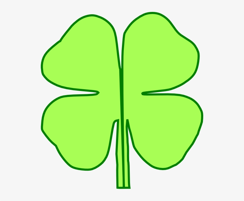 How To Set Use 4 Leaf Clover Divided In Half Clipart, transparent png download