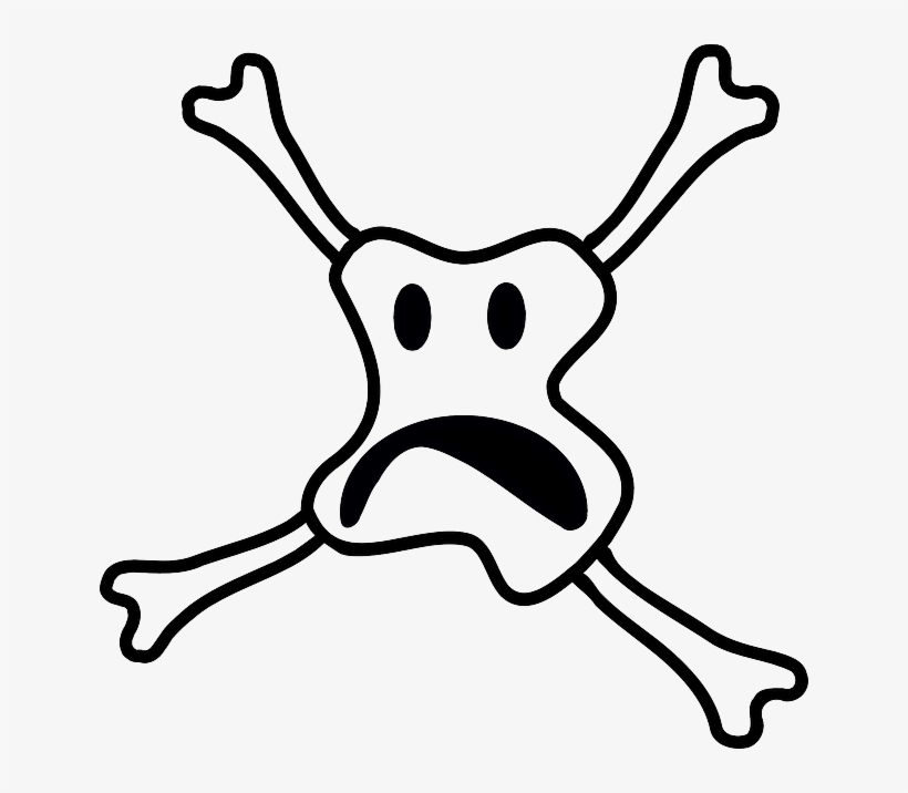 Crossbones, Smiley, Skull, Funny, Death, Danger - Scary Clip Art, transparent png download