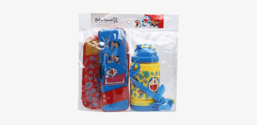Unisex Doraemon Pencil Box, Lunch Box And Water Bottle - Lunchbox, transparent png download