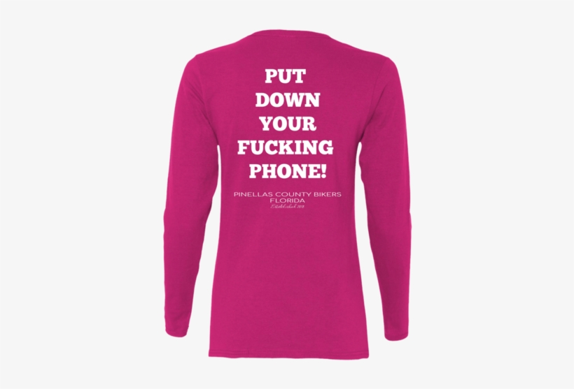 Pcb Phone Ladies' Cotton Ls T-shirt - Long-sleeved T-shirt, transparent png download