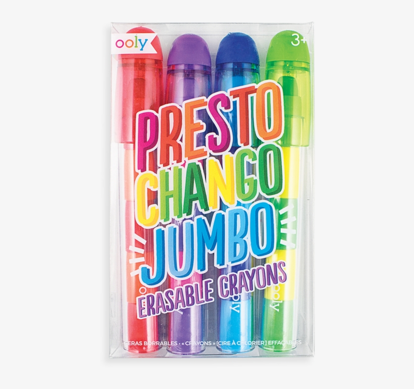 Set Of 4 Presto Chango Jumbo Erasable Crayons With - Ooly Presto Chango Jumbo Erasable Crayons, transparent png download