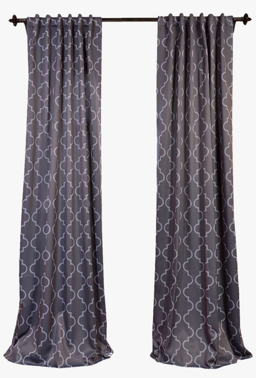 Drapes Png Picture - Exclusive Fabrics Seville Print Blackout Curtain Panel, transparent png download
