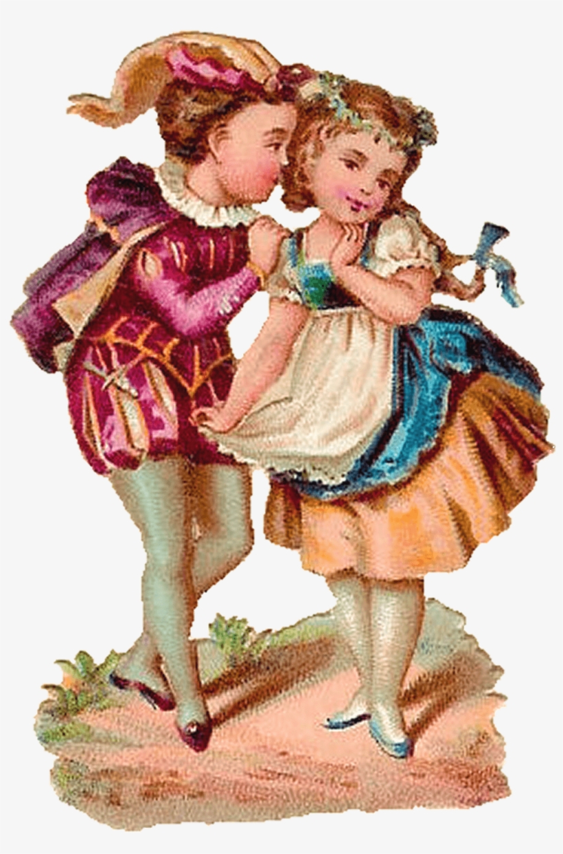 Victorian Kids Couple - Illustration, transparent png download