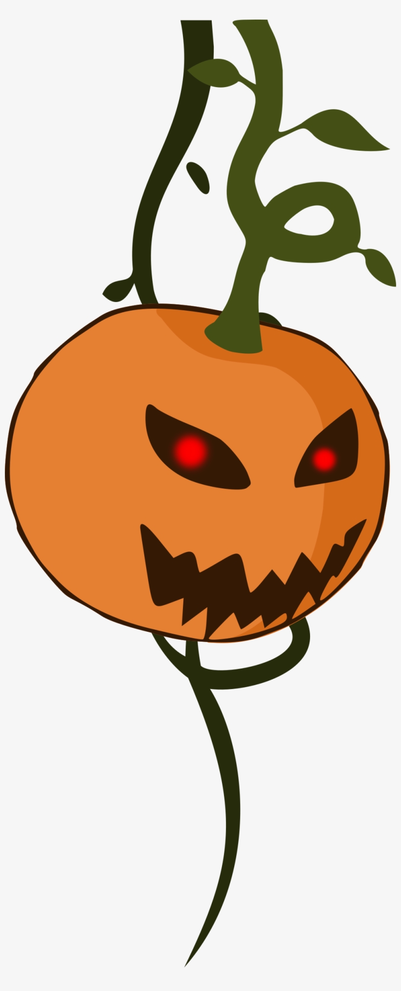 Cartoon Jack O Lantern Pumpkin - Halloween Pumpkin & Vine Png, transparent png download
