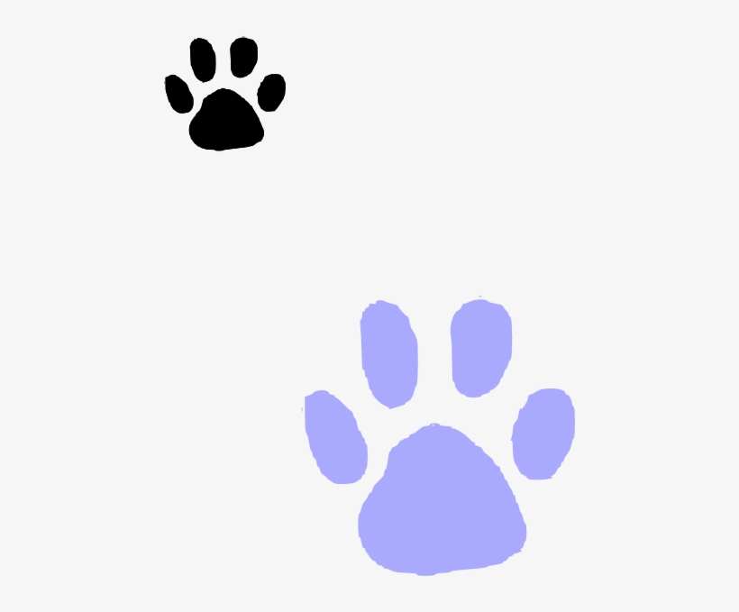 Purple Paw Print Clip Art - Cat Footprint, transparent png download