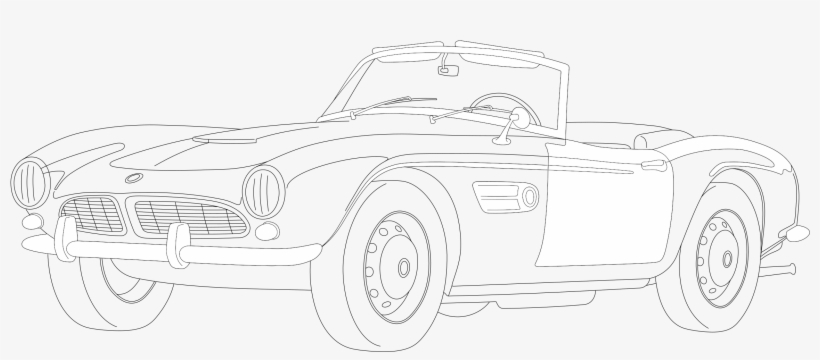 This Free Icons Png Design Of Bmw 507 Outline, transparent png download