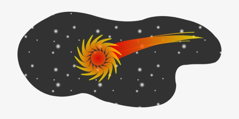 Comet, Cosmos, Fireball, Space, Stars, Meteor - Space Asteroid Shower Curtain, transparent png download