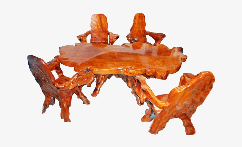 Solid Wood And Root Wood Furniture From Thailand - Thai Wood Furniture, transparent png download