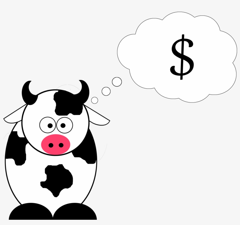 Money-cow - Dead Cow Cartoon, transparent png download