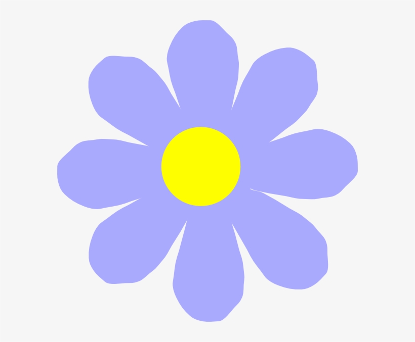 Blue Flower Clip Art At Clker - Flower Clipart, transparent png download