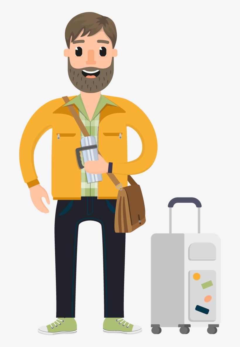 Travel Character 2 Travel Character 3 Travel Character - Vector Character Travel, transparent png download