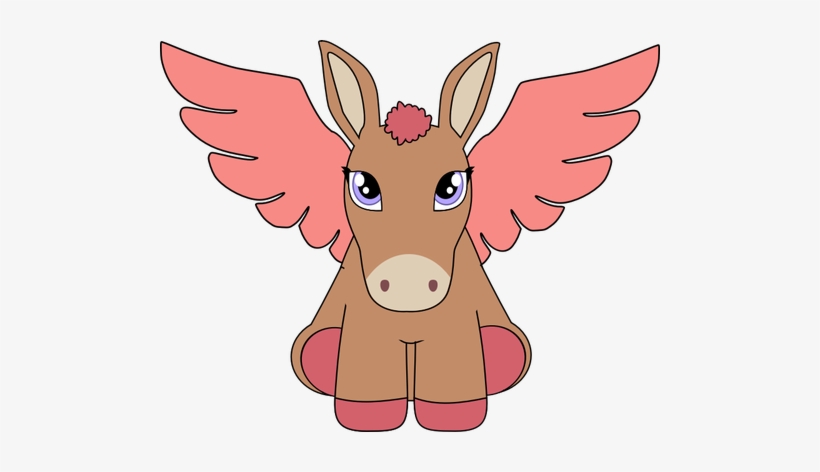 Donkey Clipart Eye - Pegasus Clipart, transparent png download