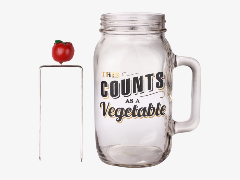 Bloody Mary Mason Jar With Tomato Skewer - Bloody Mary Drinking Glass Set, Multicolor, transparent png download