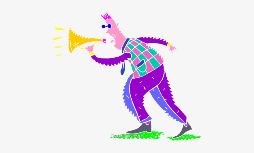 Man Speaking Into A Megaphone Royalty Free Vector Clip - Human, transparent png download