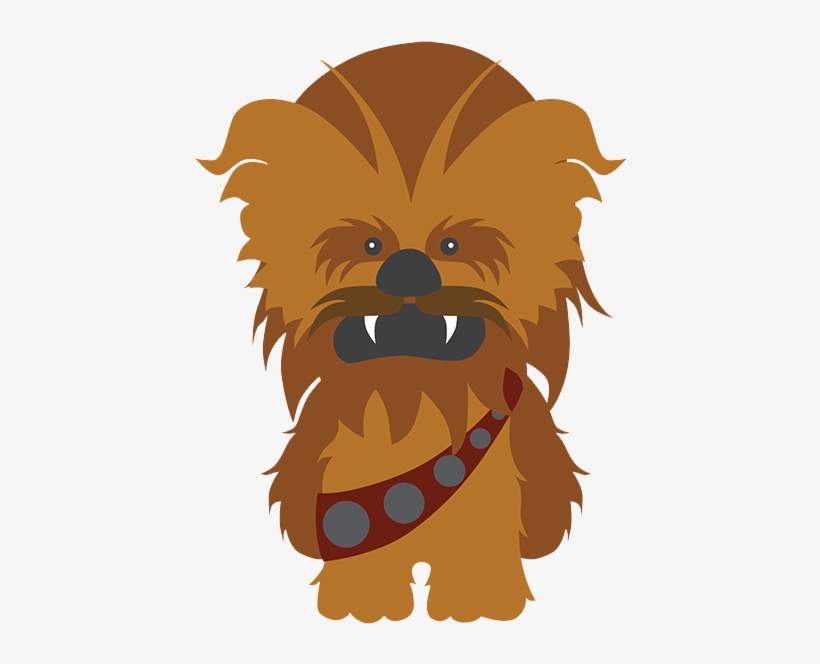 Star Wars Wall Stickers For Kids Chewbacca Vector Freeuse - Chewbacca Star Wars Dibujo, transparent png download