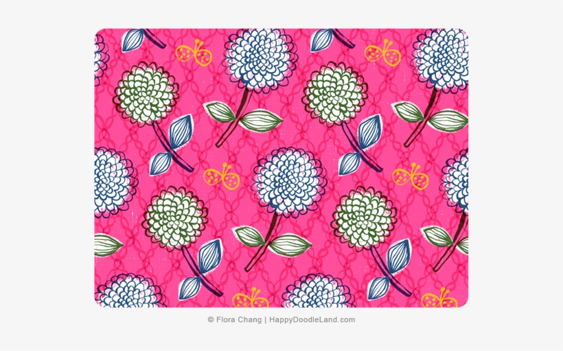Flowers And Butterflies Pattern © Flora Chang, transparent png download