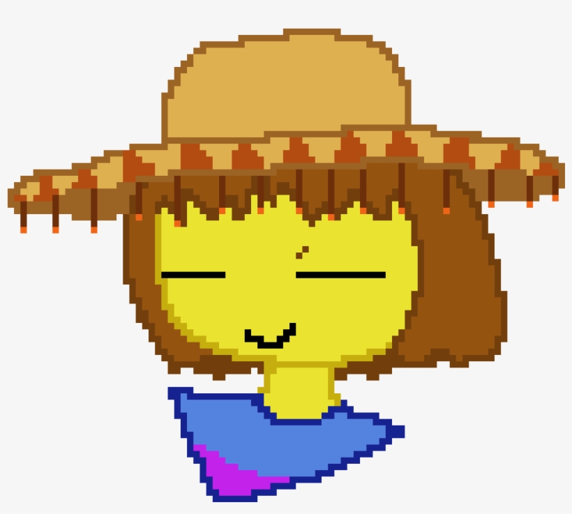 Frisk In A Art Maker Sombrero Pixel Art Transparent Png 1060x740 Free Download On Nicepng