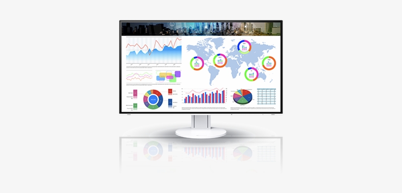 Work Four Times Bigger With This Large - Flexscan Ev3285, transparent png download