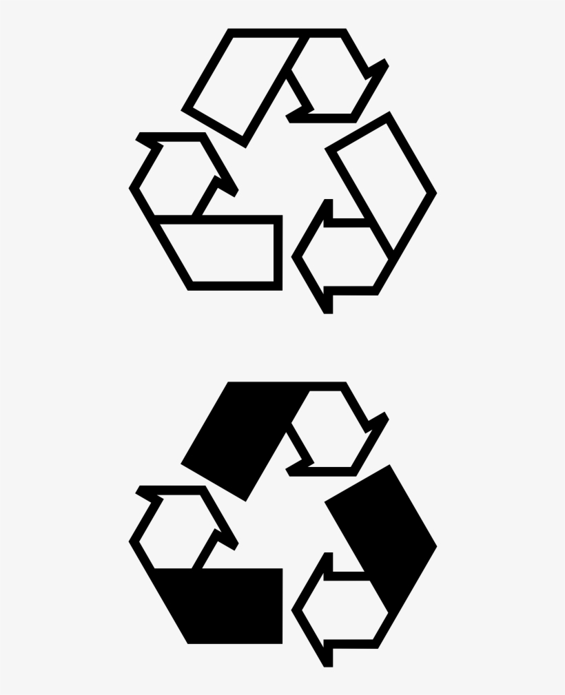 Net » Clip Art » Recycle Icons Black White Line Art - Recycling, transparent png download
