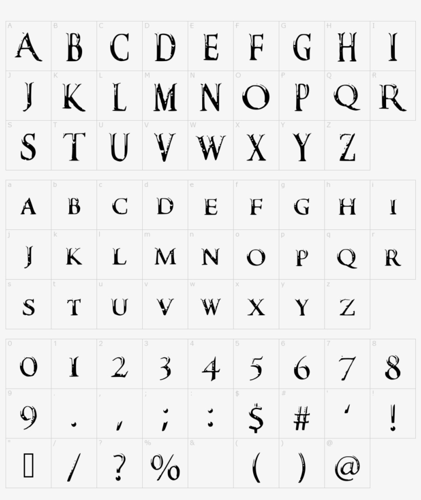 Font Characters - Black Jack Font, transparent png download