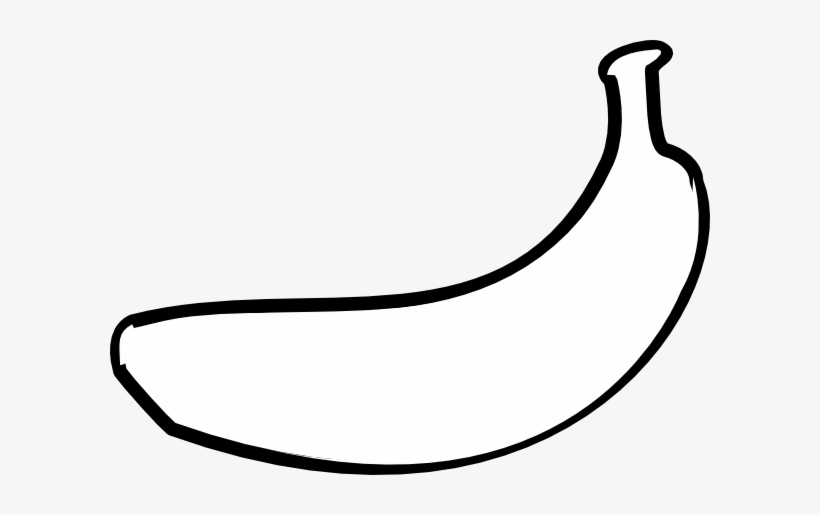 Small - White Banana Outline, transparent png download