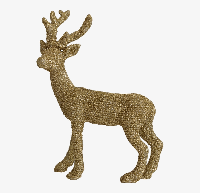 Gold Reindeer Transparent Background - Reindeer Christmas Transparent Background, transparent png download