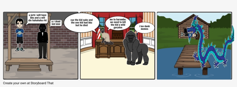 Harambe And Cat For Presedent - Cartoon, transparent png download