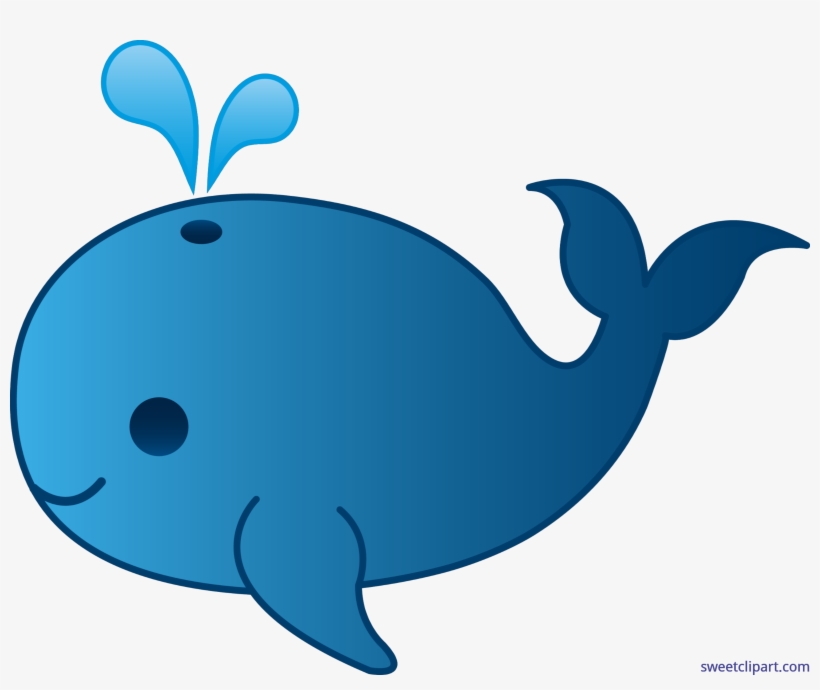 Cute Blue Clip Art Sweet - Blue Whale Clipart, transparent png download