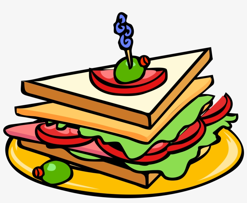 Clip Black And White Clip Art Free Panda Images Sandwichclipart - Sandwich Clipart, transparent png download
