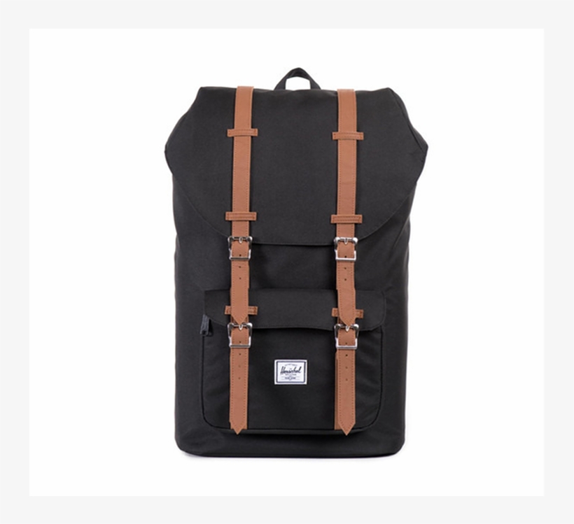 Little America Backpack Black 10014-00001 - Herschel Supply Co Little America Backpack Bag Black/tan, transparent png download