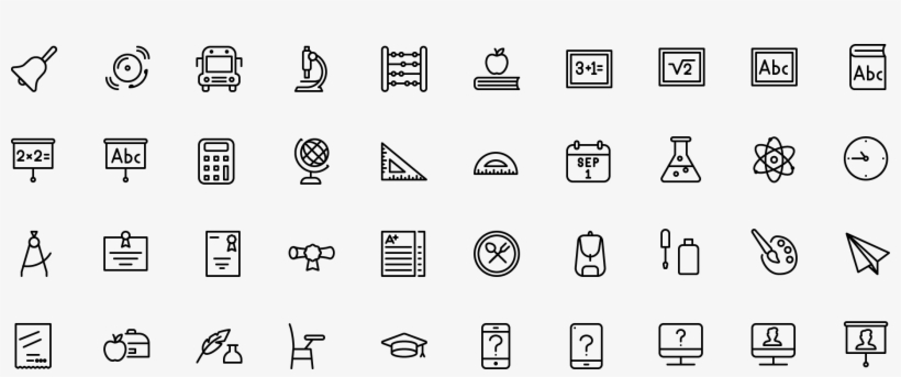 Back To School - Children Line Icon, transparent png download