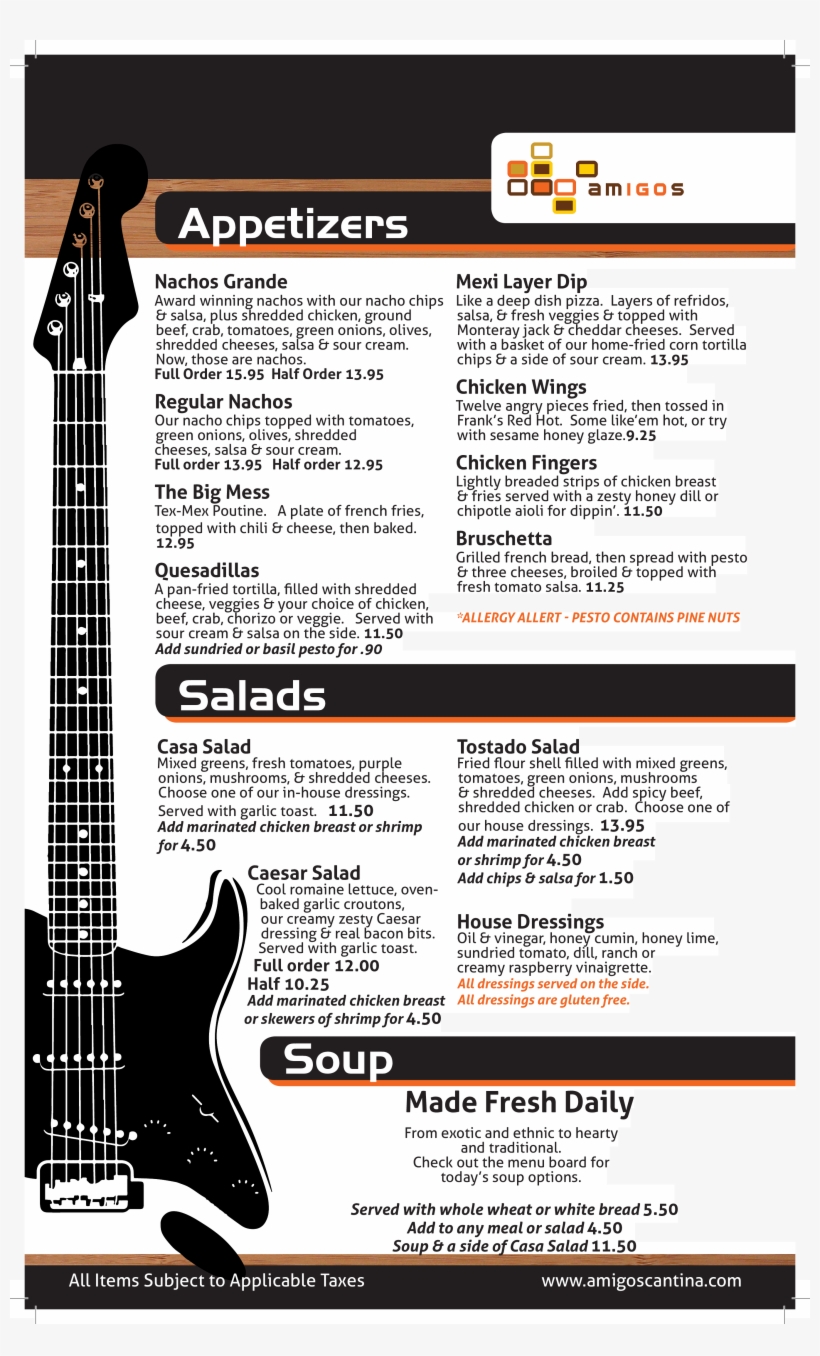 Amigos Cantina, Broadway Menu - Amigos Grill Amritsar Menu, transparent png download