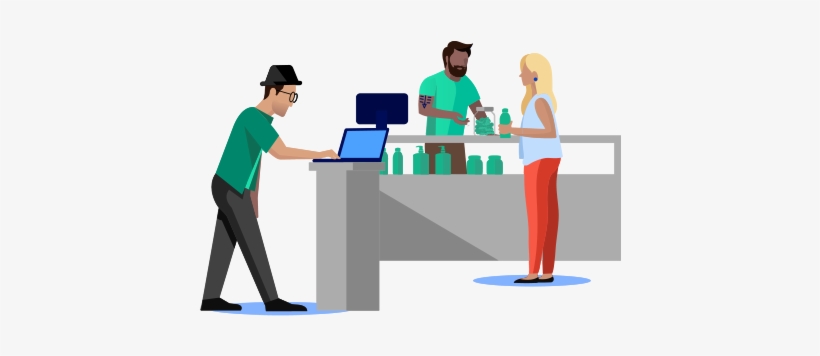 Illustration Of Marijuana Dispensary Retailer Using - Leaflink, transparent png download