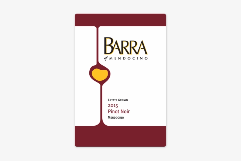 2015 Barra Of Mendocino Pinot Noir - Barra, transparent png download