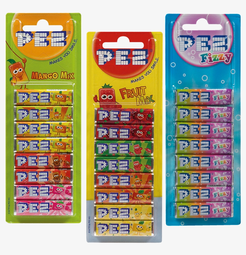 Pez Nachfüller In Den Sorten Mango Mix, Frucht Mix - Fizzy Pez Candy Refills, transparent png download