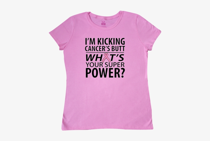 Breast Cancer Kicking Butt Women's T-shirt - Day Of Pink Shirt, transparent png download