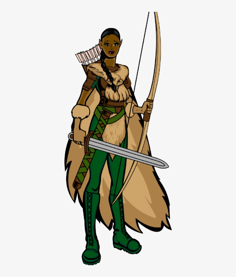Aldrie The Wood Elf Ranger - Green Boy, transparent png download
