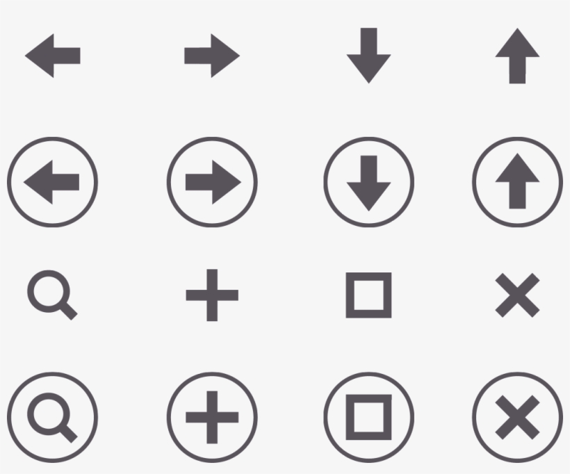 Black And White Arrow Plus Small Icon - 加 号 小 图标, transparent png download