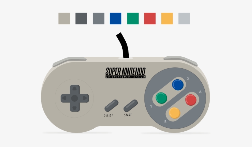 Snes Controller - Nintendo Control 90s, transparent png download