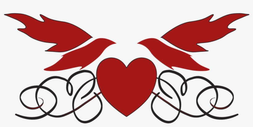 Wedding, Heart Doves Love Romance Transparent Icon - Dove With Heart Png, transparent png download