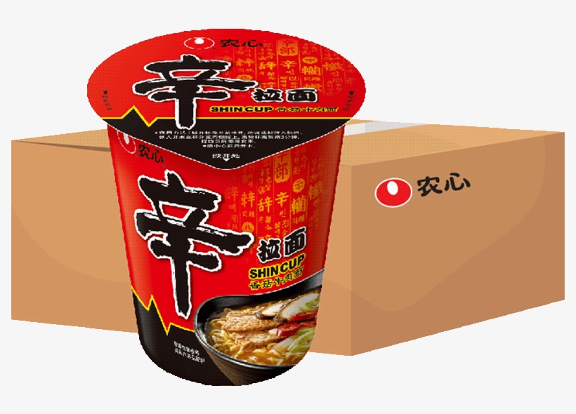 Nongshim Sinra Cup Noodles Instant Noodles Spicy Ramen - 辛 拉面 杯 面, transparent png download