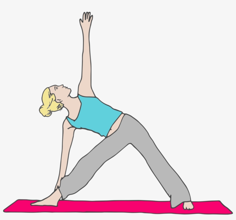 Position With Your Left Foot Forward And Hands On Either - Trikonasana, transparent png download