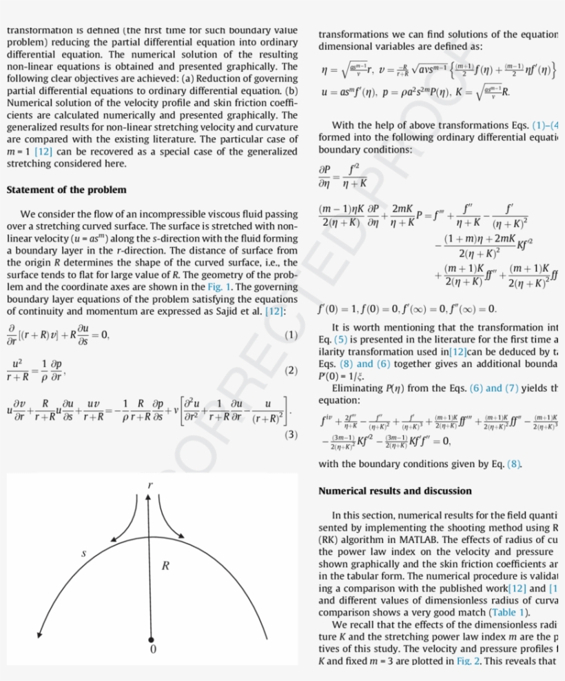 Flow Geometry For A Curved Stretching Surface - Geometry, transparent png download