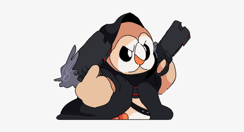 Rowlet As Reaper - Cartoon, transparent png download