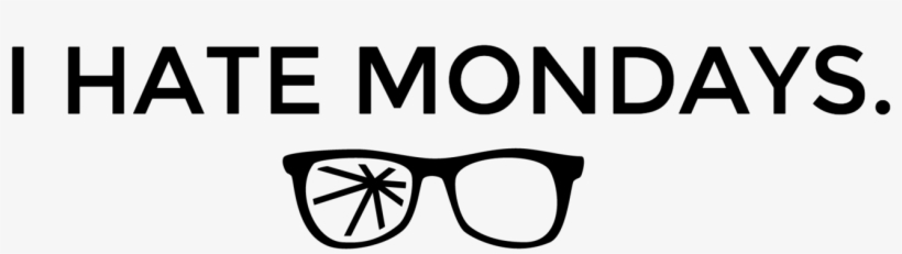 I Hate Mondays Glasses Facebook Cover Picture - Monochrome, transparent png download