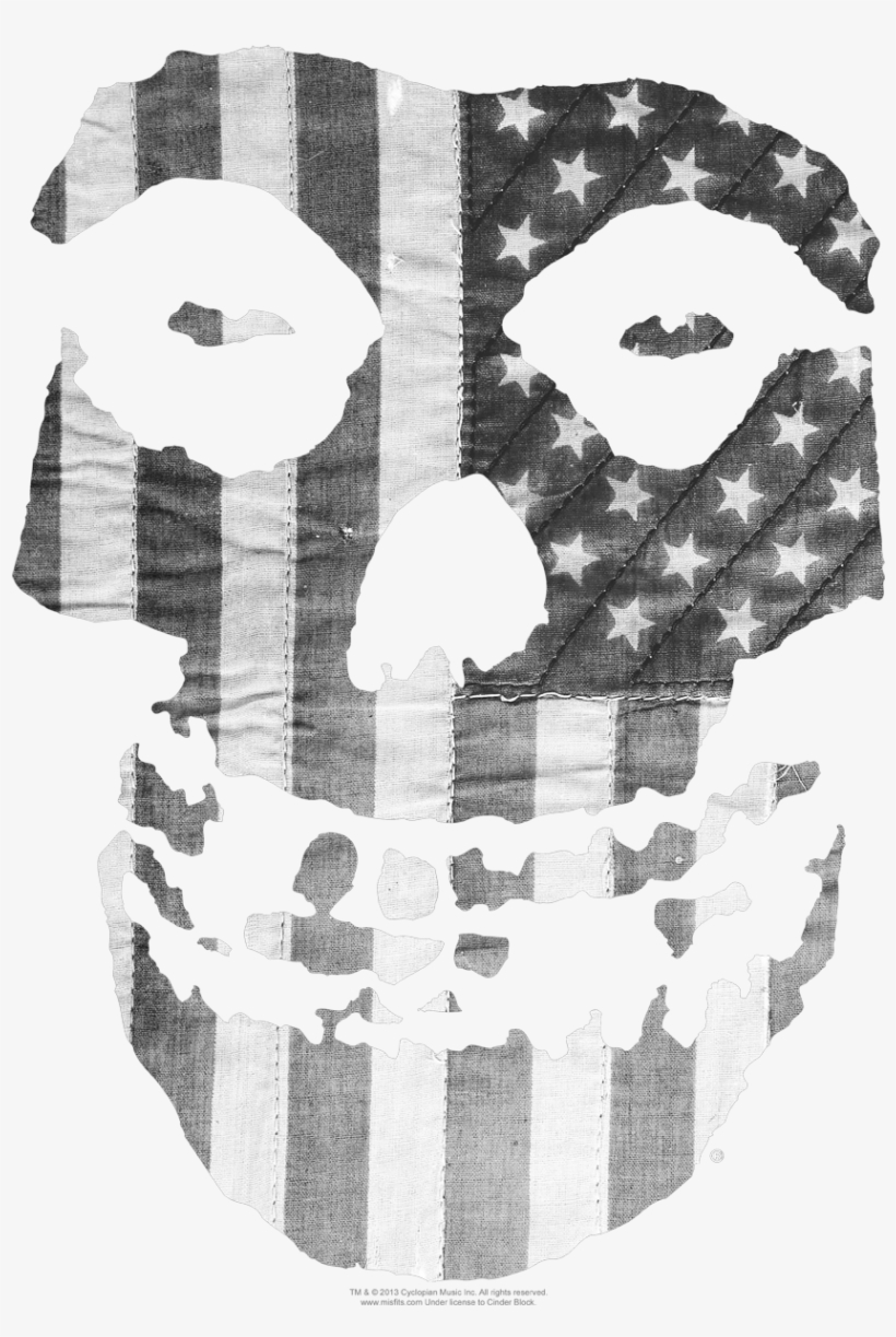 Misfits Fiend Flag Baby Bodysuit - Monochrome, transparent png download