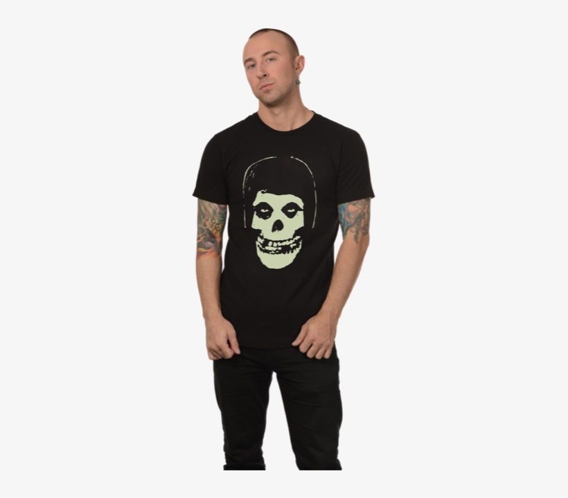 Misfits "glow In The Dark Hooded Fiend" T-shirt - Misfits Fiend Skull Tote Bag, transparent png download
